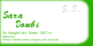 sara dombi business card